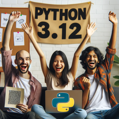 AIが考えた「Python 3.12の素晴らしい進化に興奮を隠しきれないプログラマーたち」